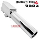 AGGRESSIVE ARMS INFERNO RED PORTED RMR SLIDE AND POLISHED STAINLESS STEEL BARREL FOR GLOCK 26 GEN 3 - Image 4