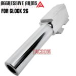 AGGRESSIVE ARMS INFERNO RED PORTED RMR SLIDE AND POLISHED STAINLESS STEEL BARREL FOR GLOCK 26 GEN 3 - Image 6