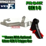 RANGER PROOF / JOHNNY GLOCK COLLABORATION VEX F3 "EXCLUSIVE" BLACK / RED ADJUSTABLE TRIGGER for GLOCK GEN 1 2 3 4 5 - 17 19 19X 20 21 22 23 24 26 27 31 32 33 34 35 37 36 38 39 43 43x 45 48 - Image 5