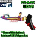 RANGER PROOF / JOHNNY GLOCK COLLABORATION VEX F3 "EXCLUSIVE" BLACK / RED ADJUSTABLE TRIGGER for GLOCK GEN 1 2 3 4 5 - 17 19 19X 20 21 22 23 24 26 27 31 32 33 34 35 37 36 38 39 43 43x 45 48 - Image 8