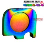 AGGRESIVE ARMS "VECTOR" RAINBOW PVD SLIDE END PLATE For GLOCK 43 43x 48 - STAINLESS STEEL - Image 4
