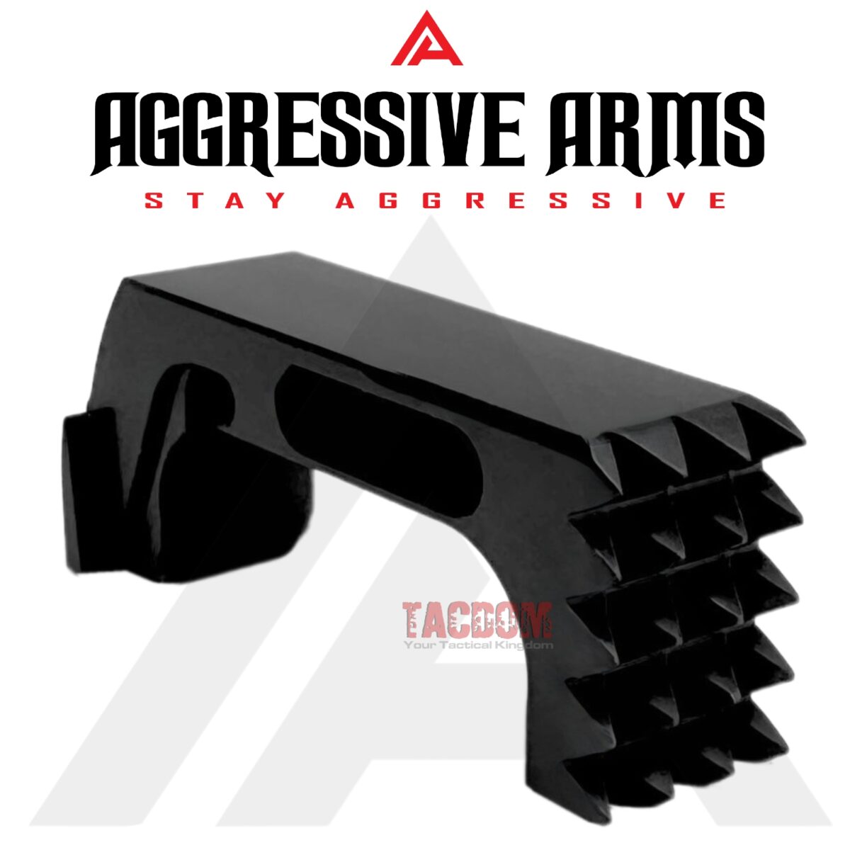 AGGRESSIVE ARMS STEALTH BLACK EXTENDED MAGAZINE CATCH for GLOCK 43X and 48 "SPIKES" - Image 3