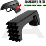 AGGRESSIVE ARMS STEALTH BLACK EXTENDED MAGAZINE CATCH for GLOCK 43X and 48 "SPIKES"