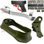 STEEL CITY ARSENAL GLOCK GEN 5 - 43X - 48 ENHANCED OD GREEN MAGWELL – AGGRESSIVE ARMS RLINE RACE TRIGGER + BAR