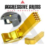 AGGRESSIVE ARMS SHINY GOLD PLATED DIMPLE PINS - EXTENDED SLIDE LOCK - EXTENDED MAGAZINE CATCH -EXTENDED SLIDE RELEASE for GLOCK GEN 1 2 3 -17 17L 19 22 23 24 26 27 31 32 33 34 37 38 39 - Image 3