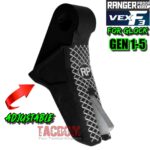 RANGER PROOF / JOHNNY GLOCK COLLABORATION VEX F3 "EXCLUSIVE" BLACK / GREY ADJUSTABLE TRIGGER for GLOCK GEN 1 2 3 4 5 - 17 19 19X 20 21 22 23 24 26 27 31 32 33 34 35 37 36 38 39 43 43x 45 48 - Image 3