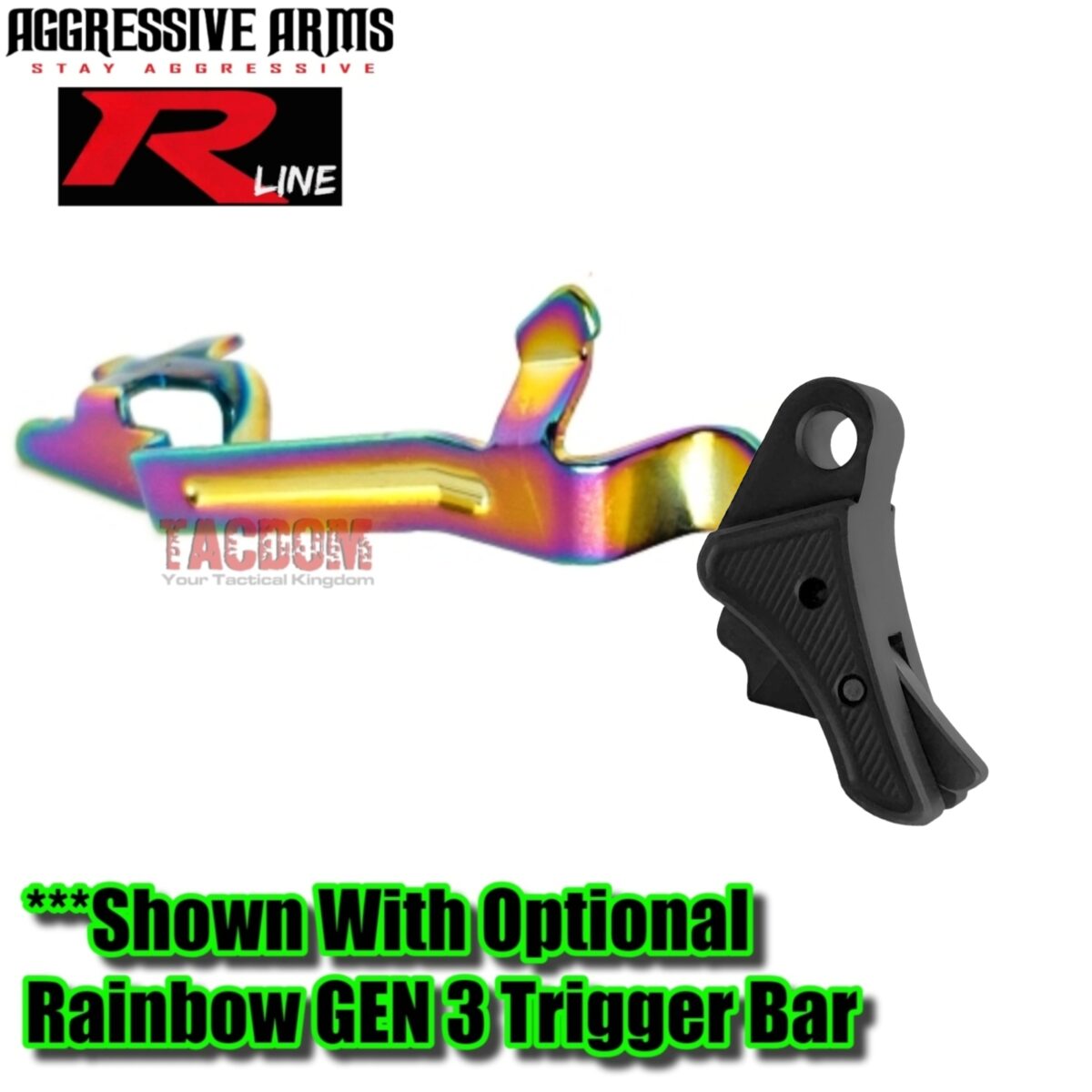 AGGRESSIVE ARMS R-LINE for GLOCK GEN 1 2 3 4 5 "BILLET ALUMINUM" TRIGGER STEALTH BLACK - Image 8