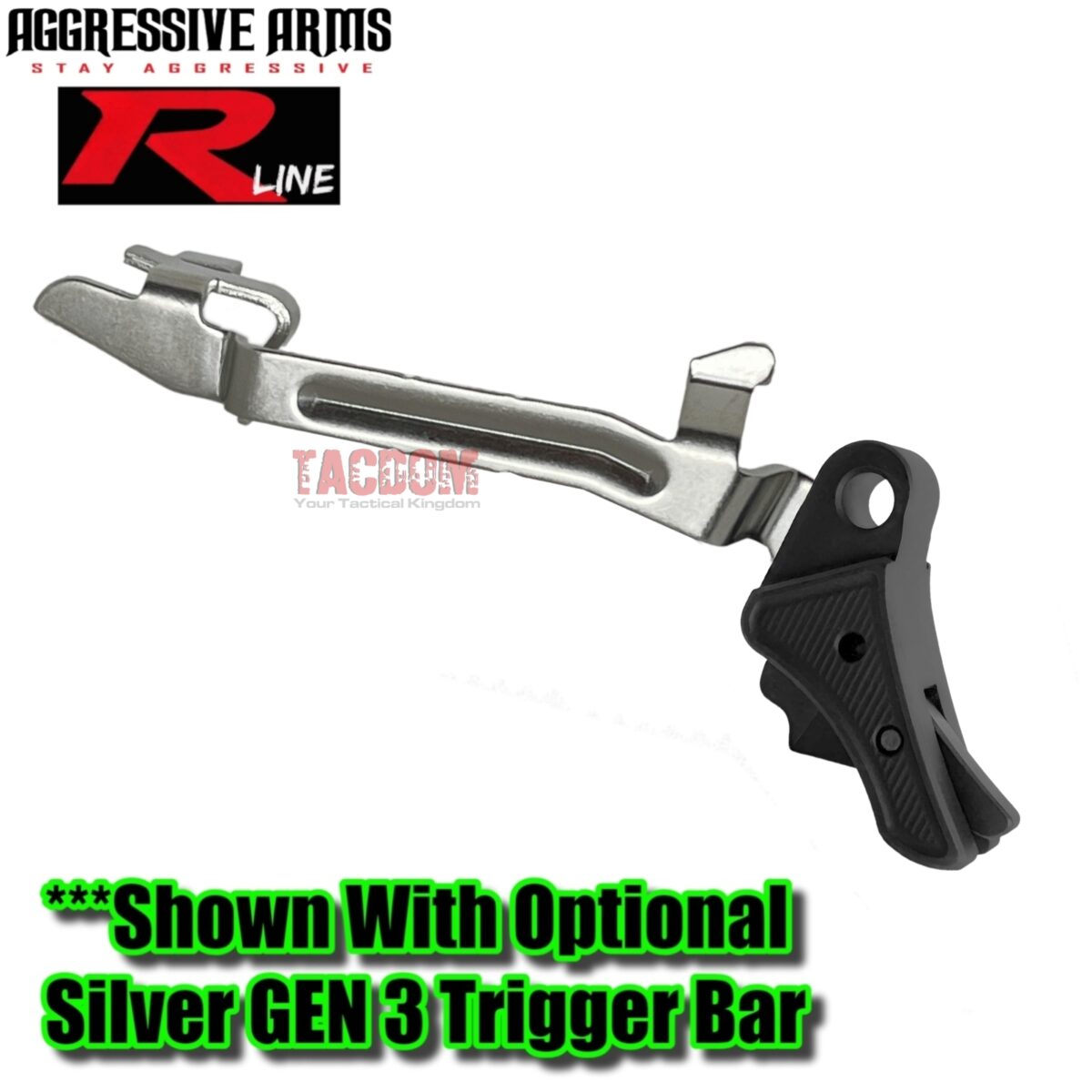 AGGRESSIVE ARMS R-LINE for GLOCK GEN 1 2 3 4 5 "BILLET ALUMINUM" TRIGGER STEALTH BLACK - Image 9