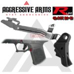 AGGRESSIVE ARMS R-LINE for GLOCK 20 / 21 BILLET ALUMINUM TRIGGER STEALTH BLACK - With POLISHED OEM GLOCK SP04417 TRIGGER BAR