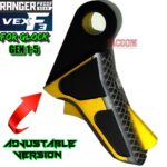 RANGER PROOF / JOHNNY GLOCK COLLABORATION VEX F3 "EXCLUSIVE" BLACK / GOLD ADJUSTABLE TRIGGER for GLOCK GEN 1 2 3 4 5 - 17 19 19X 20 21 22 23 24 26 27 31 32 33 34 35 37 36 38 39 43 43x 45 48 - Image 4