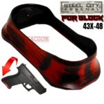 STEEL CITY ARSENAL GLOCK GEN 5 43X - 48  ENHANCED "TACDOM EXCLUSIVE" BATTLEWORN RED MAGWELL – FITS OEM GLOCK FACTORY FRAMES