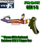 RANGER PROOF / JOHNNY GLOCK COLLABORATION VEX F3 BAZOOKA GREEN (Similar to OD) "ADJUSTABLE" TRIGGER for GLOCK GEN 1 2 3 4 5 - 17 19 19X 20 21 22 23 24 26 27 31 32 33 34 35 37 36 38 39 43 43x 45 48 - Image 7