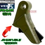 RANGER PROOF / JOHNNY GLOCK COLLABORATION VEX F3 BAZOOKA GREEN (Similar to OD) "ADJUSTABLE" TRIGGER for GLOCK GEN 1 2 3 4 5 - 17 19 19X 20 21 22 23 24 26 27 31 32 33 34 35 37 36 38 39 43 43x 45 48 - Image 3