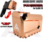 AGGRESSIVE ARMS "PULVERIZER" SHINY COPPER +0 Grip SPIKED Extension Weighted Pad plate Magazine for Glock 19 23 32 & P80 PF940C