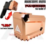AGGRESSIVE ARMS "PULVERIZER" SHINY COPPER +0 Grip SPIKED Extension Weighted Pad plate Magazine for Glock 17 22 31 34 & P80 PF940v2