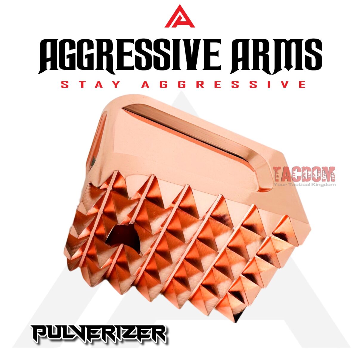 AGGRESSIVE ARMS "PULVERIZER" SHINY COPPER +0 Grip SPIKED Extension Weighted Pad plate Magazine for Glock 19 23 32 & P80 PF940C - Image 7