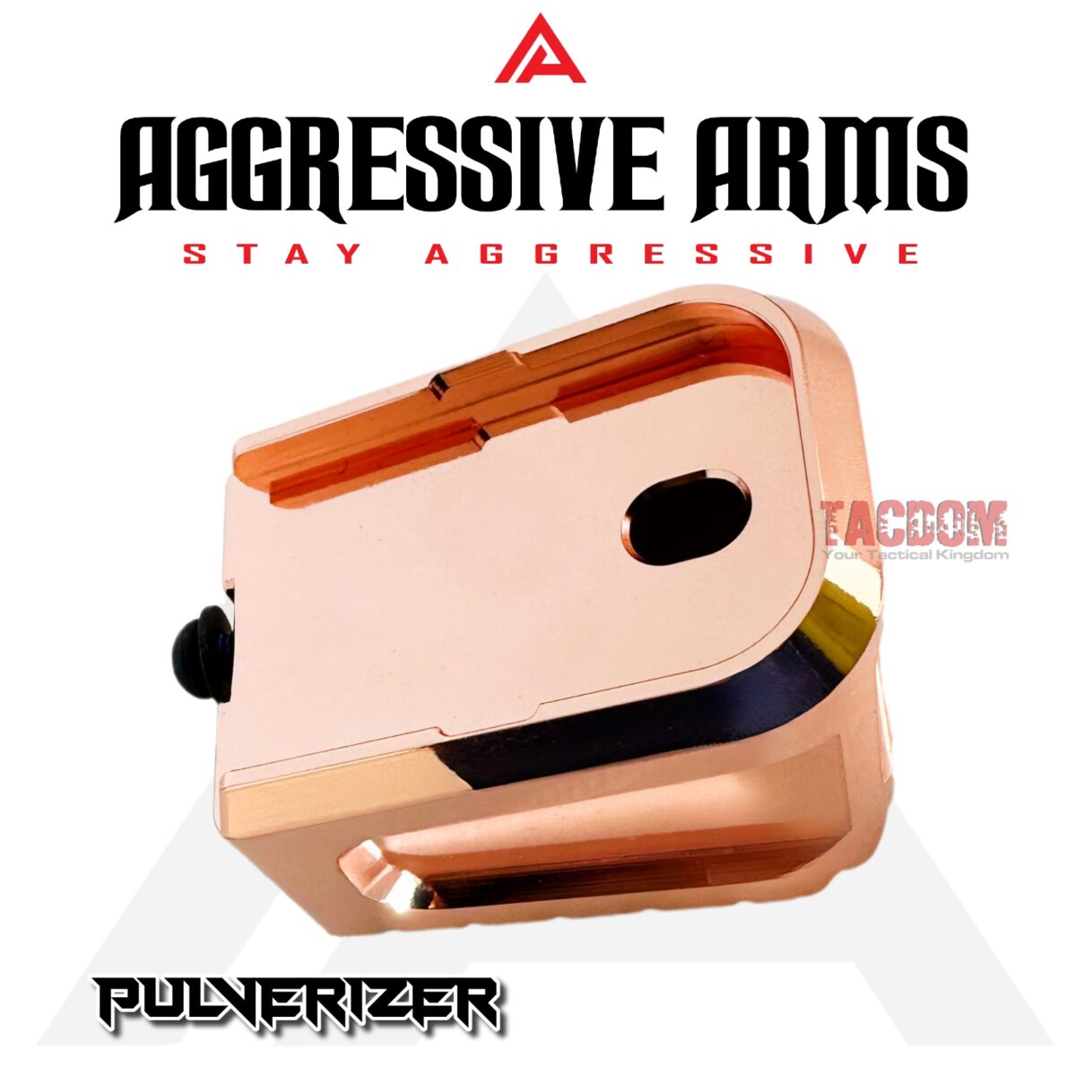 AGGRESSIVE ARMS "PULVERIZER" SHINY COPPER +0 Grip SPIKED Extension Weighted Pad plate Magazine for Glock 19 23 32 & P80 PF940C - Image 8
