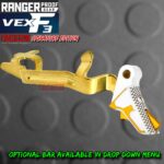 RANGER PROOF / JOHNNY GLOCK COLLABORATION VEX F3 "TACDOM SIGNATURE" WHITE / GOLD ADJUSTABLE TRIGGER for GLOCK GEN 1 2 3 4 5 - 17 19 19X 20 21 22 23 24 26 27 31 32 33 34 35 37 36 38 39 43 43x 45 48 - Image 5