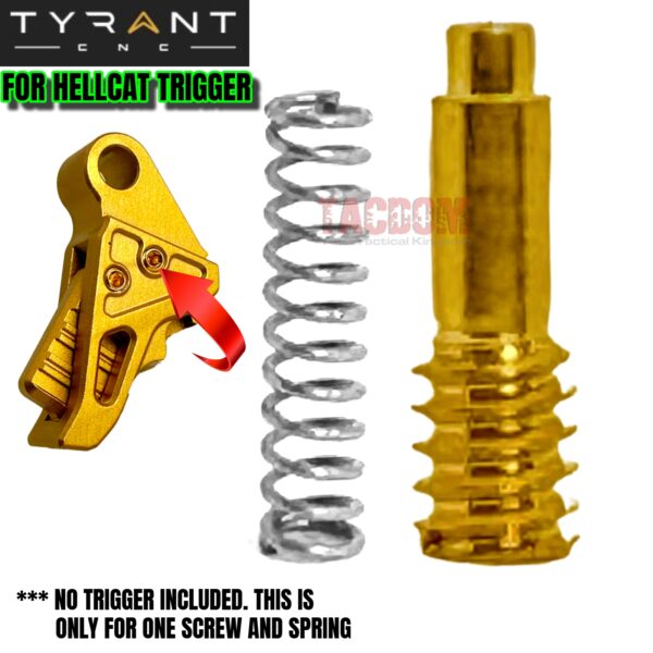 TYRANT DESIGNS REPLACEMENT GOLD AND SPRING for SPRINGFIELD HELLCAT PRO TRIGGER