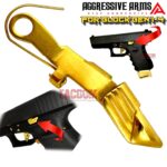 AGGRESSIVE ARMS SHINY GOLD PLATED DIMPLE PINS - EXTENDED SLIDE LOCK - EXTENDED MAGAZINE CATCH -EXTENDED SLIDE RELEASE for GLOCK GEN 1 2 3 -17 17L 19 22 23 24 26 27 31 32 33 34 37 38 39 - Image 6