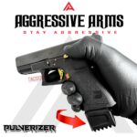 AGGRESSIVE ARMS "PULVERIZER" BLACK +0 Grip SPIKED Extension Weighted Pad plate Magazine for Glock 17 22 31 34 & P80 PF940V2 - Image 4