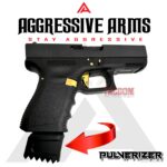 AGGRESSIVE ARMS "PULVERIZER" BLACK +0 Grip SPIKED Extension Weighted Pad plate Magazine for Glock 17 22 31 34 & P80 PF940V2 - Image 10