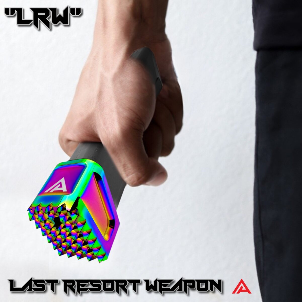 AGGRESSIVE ARMS "PULVERIZER" SHINY RAINBOW +0 Grip SPIKED Extension Weighted Pad plate Magazine for Glock 19 23 32 & P80 PF940C - Image 7