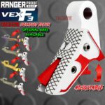 RANGER PROOF / JOHNNY GLOCK COLLABORATION VEX F3 "TACDOM SIGNATURE" WHITE / RED ADJUSTABLE TRIGGER for GLOCK GEN 1 2 3 4 5 - 17 19 19X 20 21 22 23 24 26 27 31 32 33 34 35 37 36 38 39 43 43x 45 48