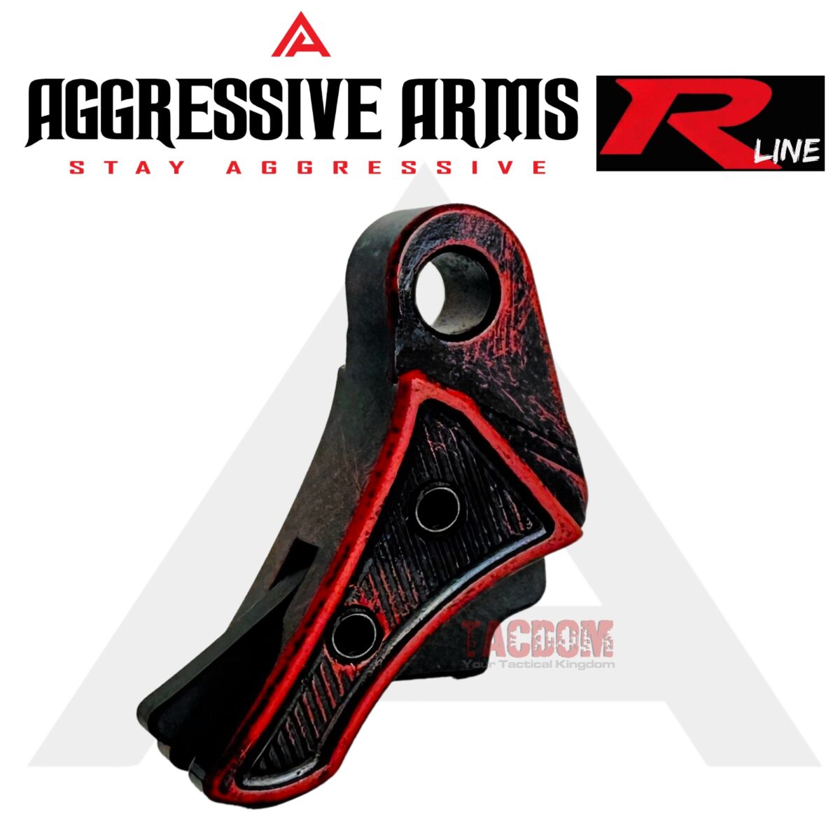 AGGRESSIVE ARMS R-LINE for GLOCK GEN 3 / 4 BILLET ALUMINUM TRIGGER BATTLEWORN RED - With POLISHED TRIGGER BAR -  17 17L 18 19 22 23 26 27 31 32 33 34 35 - Image 4