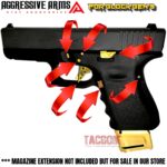 AGGRESSIVE ARMS GOLD RAZZOR SHINY FINISH Trigger + LOWER PARTS KIT DIMPLE PINS - EXTENDED SLIDE LOCK - EXTENDED SLIDE STOP - EXTENDED MAGAZINE CATCH Includes Trigger Bar - for GLOCK GEN 3 - 17 19 - P80 PF940C PF940V2 - Image 2