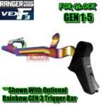 RANGER PROOF / JOHNNY GLOCK COLLABORATION VEX F3 "EXCLUSIVE" BLACK / GREY ADJUSTABLE TRIGGER for GLOCK GEN 1 2 3 4 5 - 17 19 19X 20 21 22 23 24 26 27 31 32 33 34 35 37 36 38 39 43 43x 45 48 - Image 8
