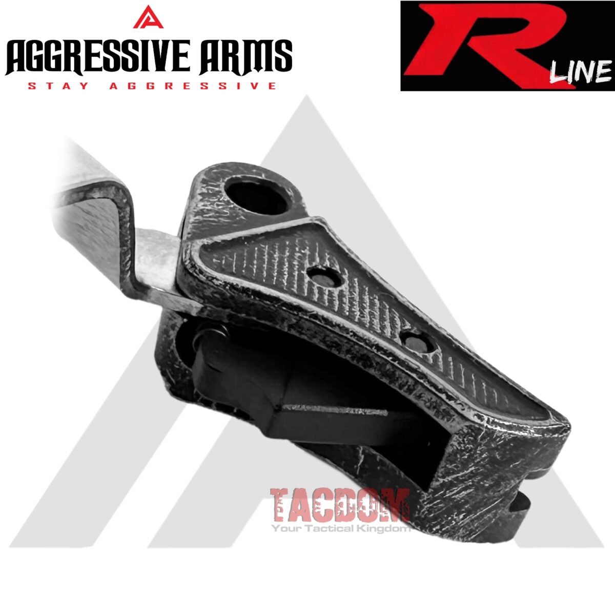 AGGRESSIVE ARMS R-LINE for GLOCK  43 43X 48 "BILLET ALUMINUM" TRIGGER BATTLEWORN GREY - With POLISHED TRIGGER BAR - Image 3