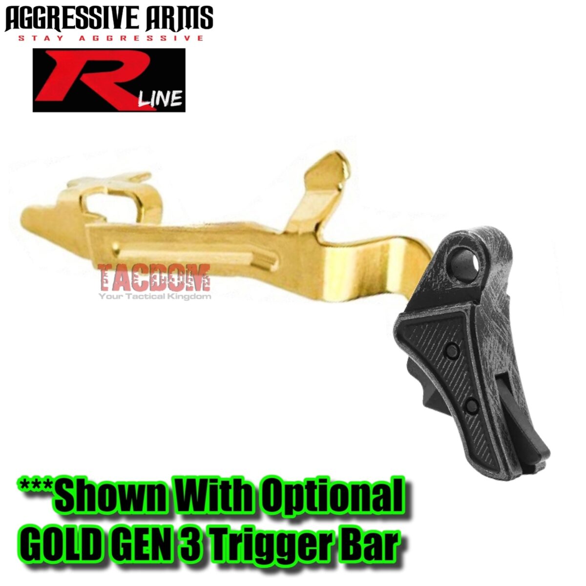 AGGRESSIVE ARMS R-LINE for GLOCK GEN 1 2 3 4 5 "BILLET ALUMINUM" TRIGGER BATTLEWORN GREY GRAY - Image 8