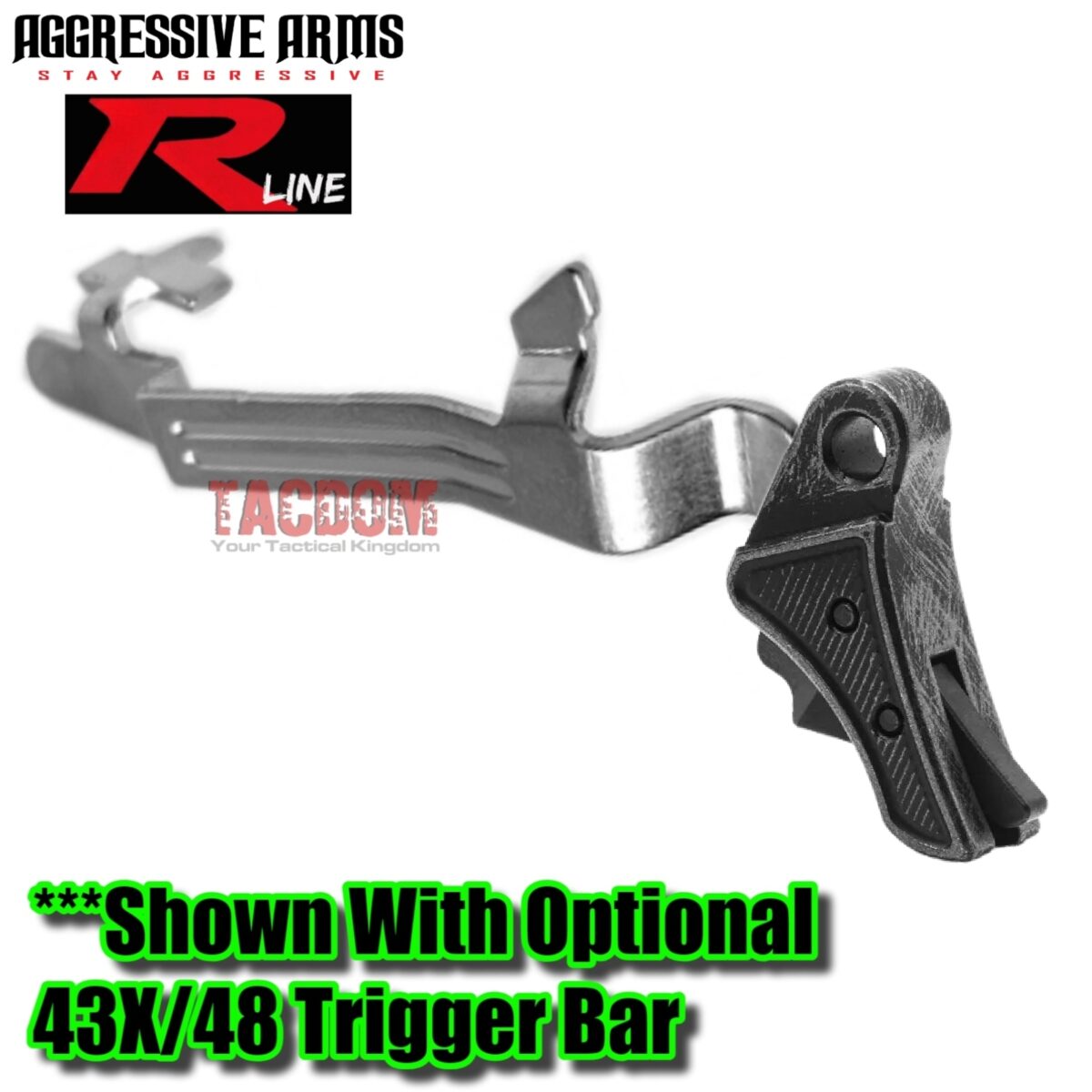 AGGRESSIVE ARMS R-LINE for GLOCK GEN 1 2 3 4 5 "BILLET ALUMINUM" TRIGGER BATTLEWORN GREY GRAY - Image 10