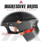 AGGRESSIVE ARMS JEWELRY COPPER  EXTENDED MAGAZINE CATCH for GLOCK 43X and 48 "SPIKES" - Image 2