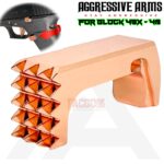 AGGRESSIVE ARMS JEWELRY COPPER  EXTENDED MAGAZINE CATCH for GLOCK 43X and 48 "SPIKES"
