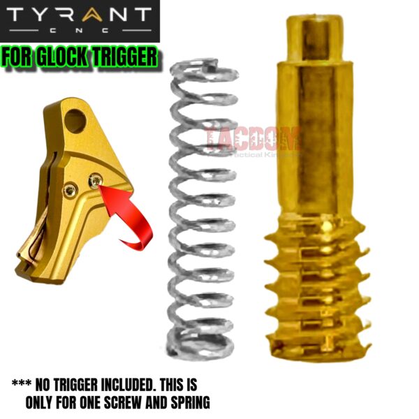 TYRANT DESIGNS REPLACEMENT GOLD AND SPRING for TYRANT GLOCK TRIGGER