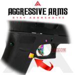 AGGRESSIVE ARMS JEWELRY RAINBOW EXTENDED MAGAZINE CATCH for GLOCK 43X and 48 "SPIKES" - Image 4