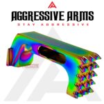 AGGRESSIVE ARMS JEWELRY RAINBOW EXTENDED MAGAZINE CATCH for GLOCK 43X and 48 "SPIKES" - Image 3