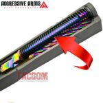 AGGRESSIVE GUIDE ROD Assembly for GLOCK 17 Gen 3 -17LB Spring - RAINBOW CHAMELEON over Stainless Steel - Image 2