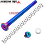 AGGRESSIVE GUIDE ROD Assembly for GLOCK 17 Gen 3 -17LB Spring - RAINBOW CHAMELEON over Stainless Steel - Image 3