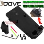 DOVE Mounting Solutions for Glock RMR Slide Sight Adapter with Front & Rear Sights