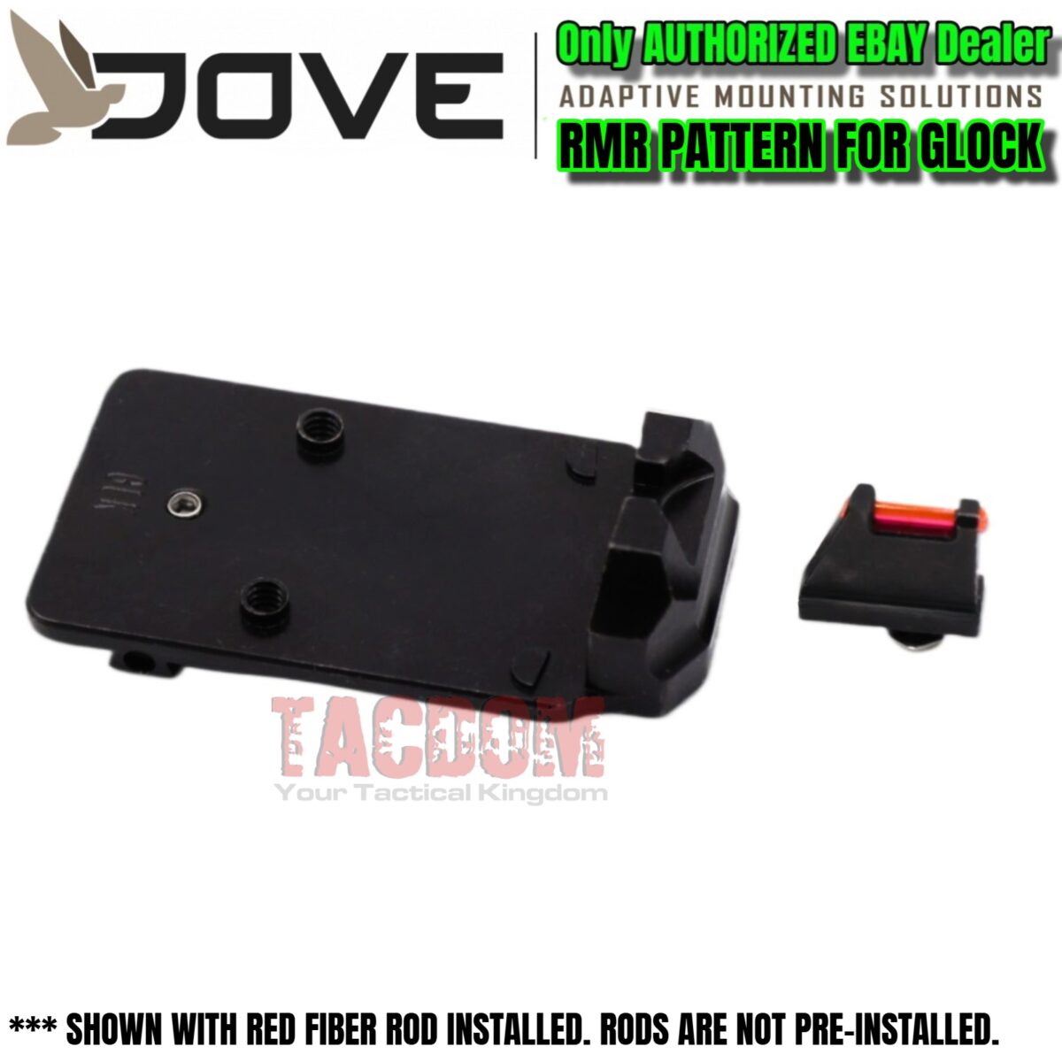 DOVE Mounting Solutions for Glock RMR Slide Sight Adapter with Front & Rear Sights - Image 5