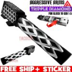 AGGRESSIVE ARMS TRIPPLE DIAMOND Match BLACK STAINLESS STEEL "HYVVE HOODBarrel for GLOCK 19 GEN 1-5 - 9mm