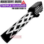 AGGRESSIVE ARMS TRIPPLE DIAMOND Match BLACK STAINLESS STEEL "HYVVE HOODBarrel for GLOCK 19 GEN 1-5 - 9mm - Image 3
