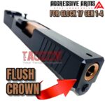 AGGRESSIVE ARMS TARGET CROWN Barrel for Glock 17 GEN 1 2 3 4 ROSE COPPER 9mm 416R Stainless Steel - Image 2
