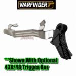 WARFINGER by Ranger Proof / JOHNNY GLOCK COLLABORATION VEX F3 "ALL" v2 STEALTH Black/Black "ADJUSTABLE VERSION" TRIGGER for GLOCK GEN 1 2 3 4 5 - 17 19 19X 20 21 22 23 24 26 27 31 32 33 34 35 37 36 38 39 43 43x 45 48 - Image 6