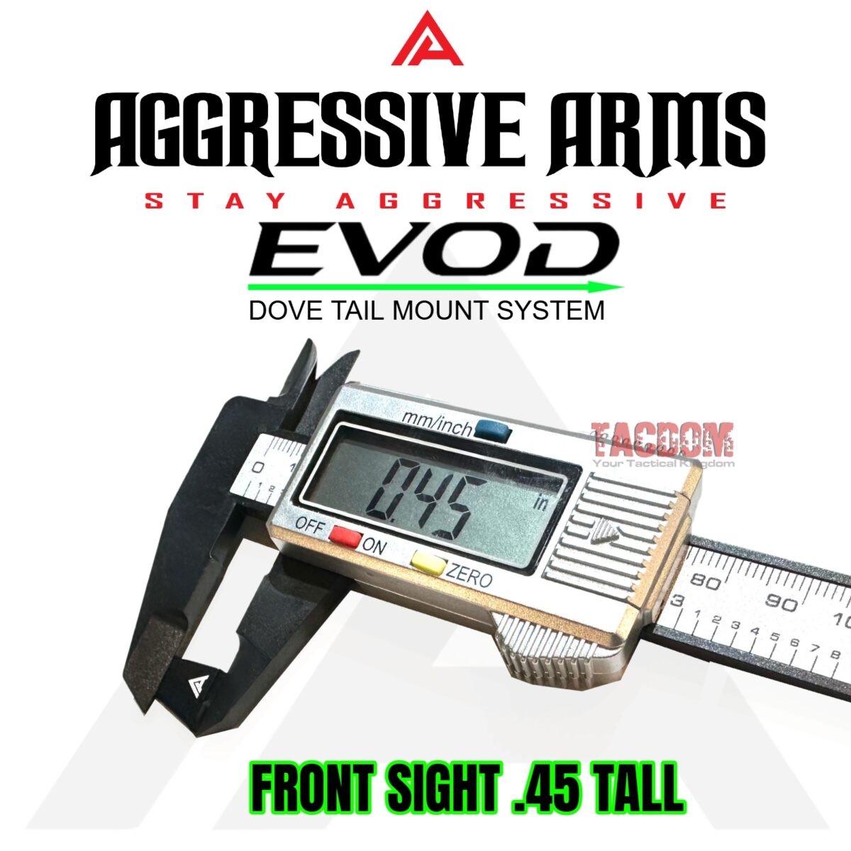 AGGRESSIVE ARMS EVOD DOVE MOUNT SYSTEM for Glock RMSc Slide Sight Adapter with Front FIBER OPTIC SIGHT + INSTALLATION KIT INCLUDED - Image 10