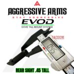 AGGRESSIVE ARMS EVOD DOVE MOUNT SYSTEM for Glock RMSc Slide Sight Adapter with Front FIBER OPTIC SIGHT + INSTALLATION KIT INCLUDED - Image 9