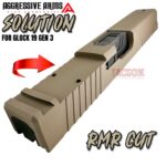 AGGRESSIVE ARMS COMPLETE SOLUTION FDE SLIDE + HELUXX ONYX BARREL + UPPER PARTS INSTALLED For GLOCK 19 GEN 3 - RMR OPTIC CUT - 416R STAINLESS - SCALE GRIP - Image 8